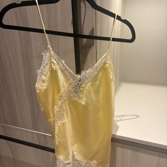 Viral Zara Yellow Satin Lace Cami NWT - Picture 3 of 5